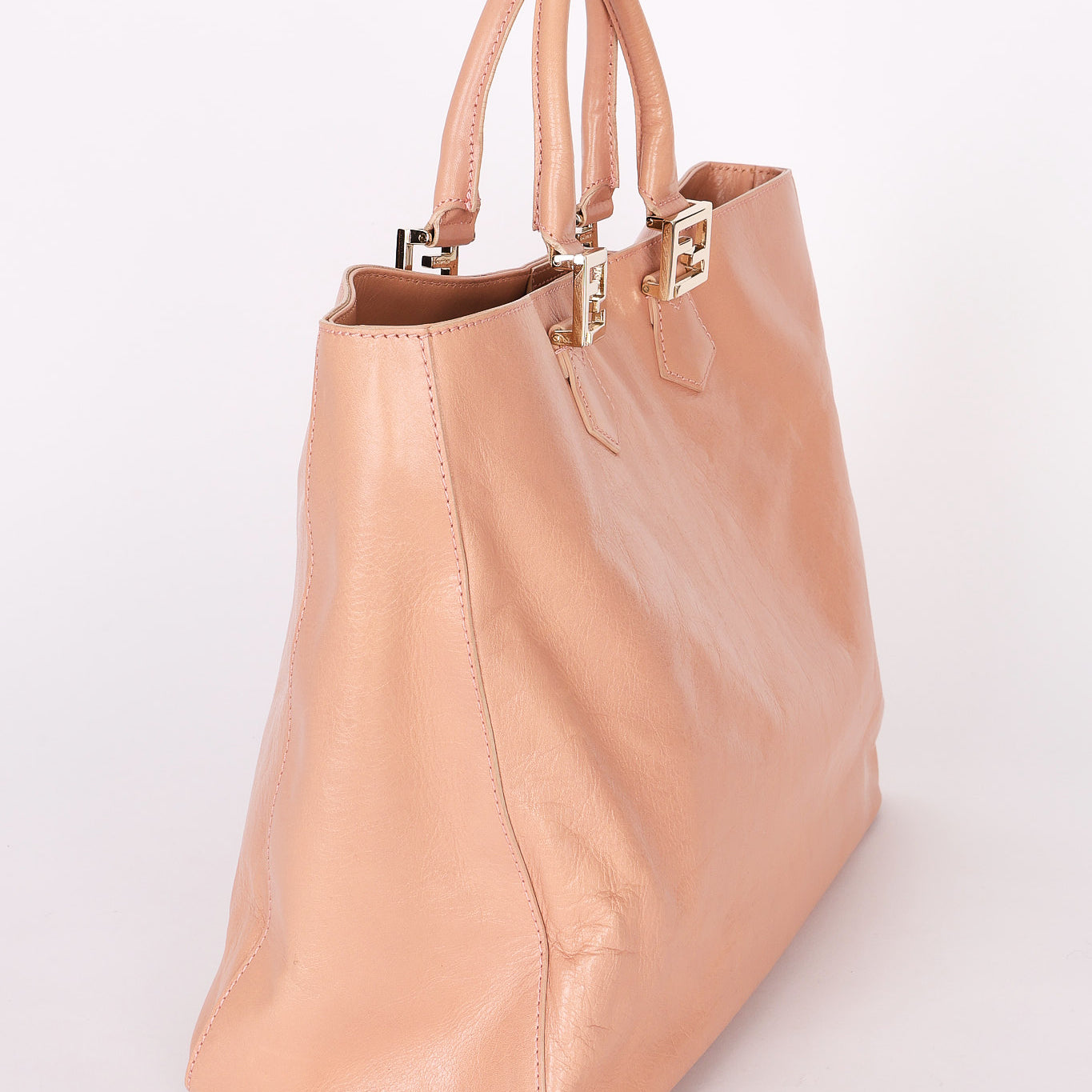Fendi Twins Shopper Tote Pink