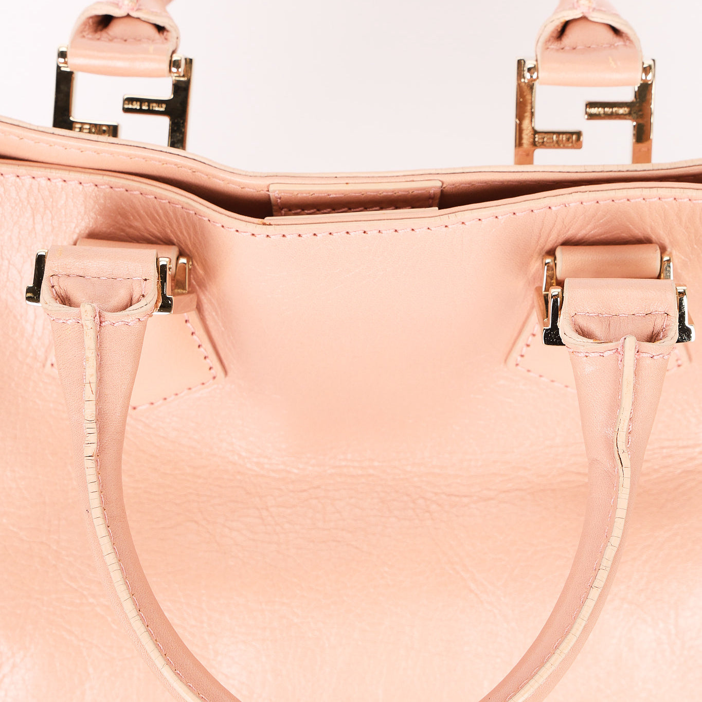 Fendi Twins Shopper Tote Pink