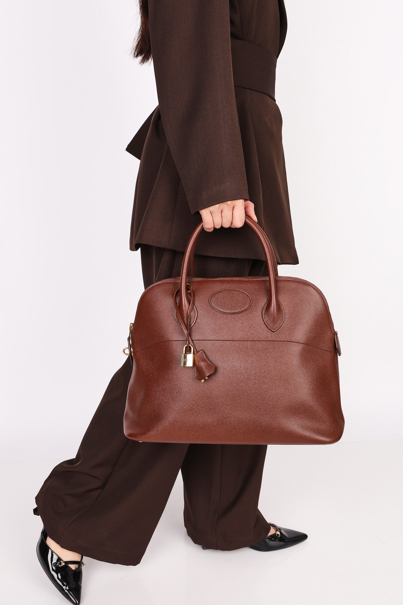 Hermès Bolide 35 (color + leather) GHW