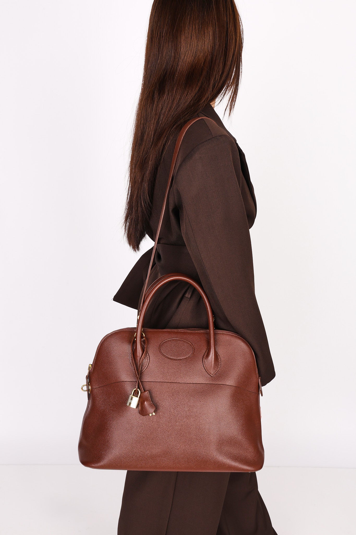 Hermès Bolide 35 (color + leather) GHW