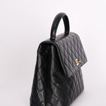 Chanel Kelly Top Handle Bag Black Caviar 24K GP