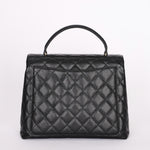 Chanel Kelly Top Handle Bag Black Caviar 24K GP