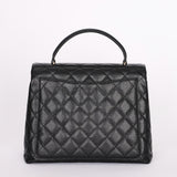Chanel Kelly Top Handle Bag Black Caviar 24K GP