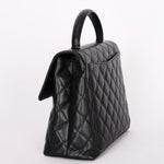 Chanel Kelly Top Handle Bag Black Caviar 24K GP