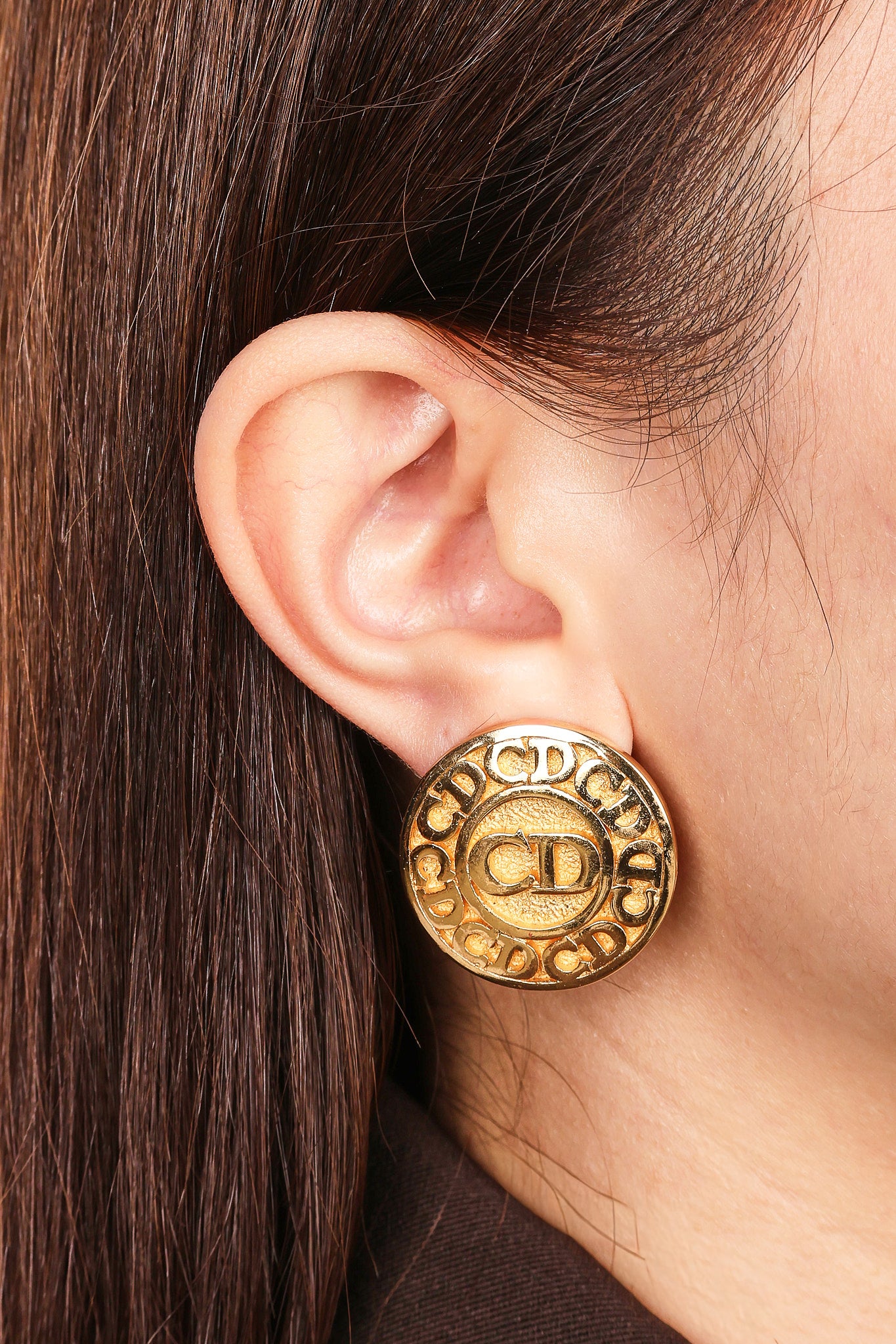 Dior CD Coin Clip-On Earrings