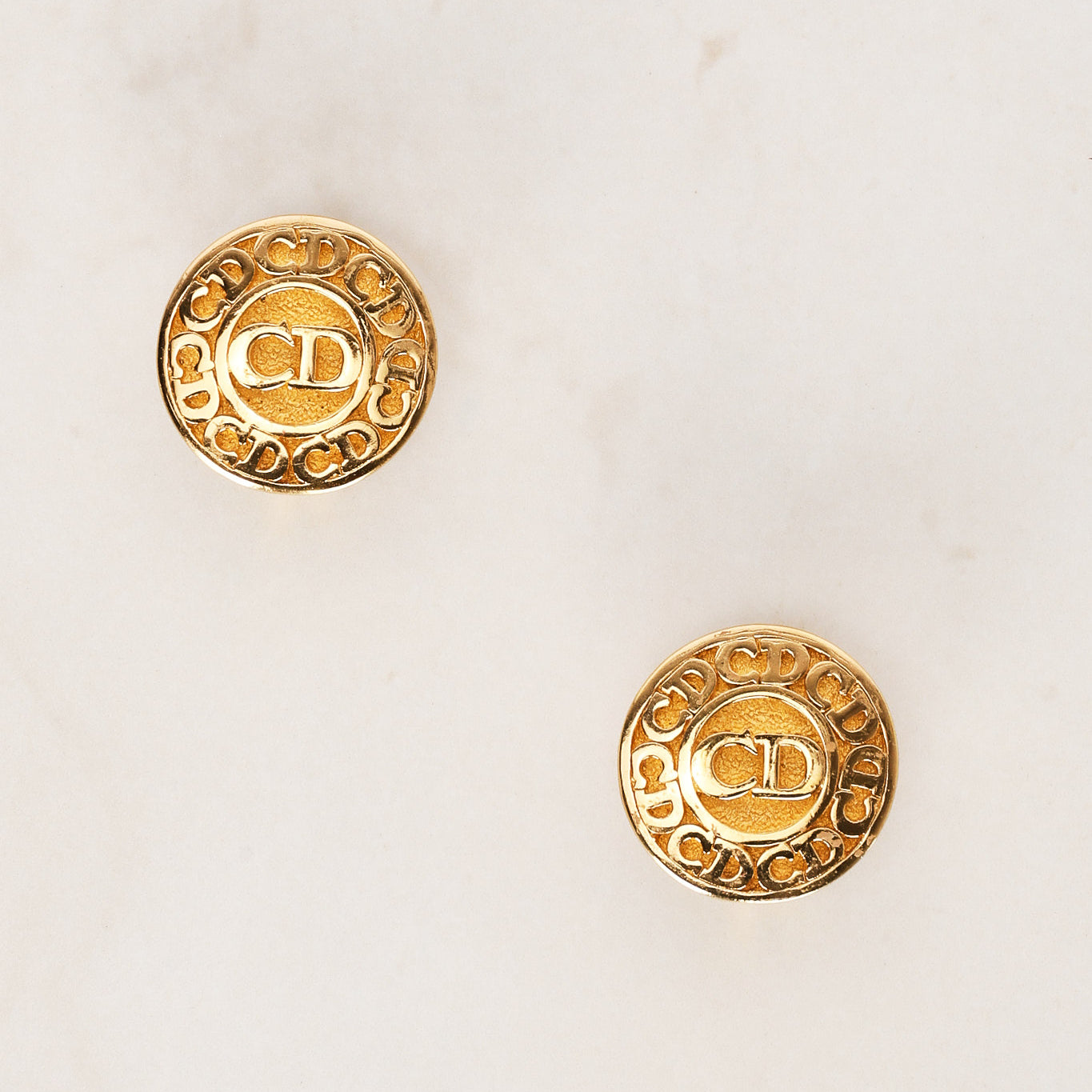 Dior CD Coin Clip-On Earrings