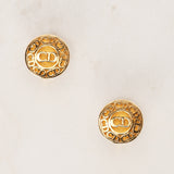 Dior CD Coin Clip-On Earrings