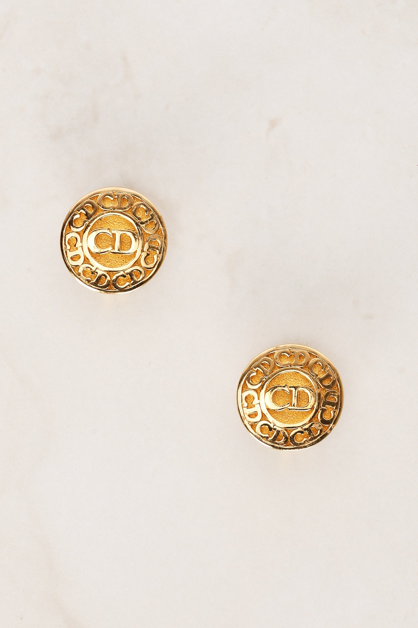 Dior CD Coin Clip-On Earrings