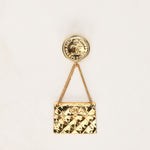 Chanel CC Flap and Coin Brooch 24K GP