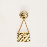 Chanel CC Flap and Coin Brooch 24K GP