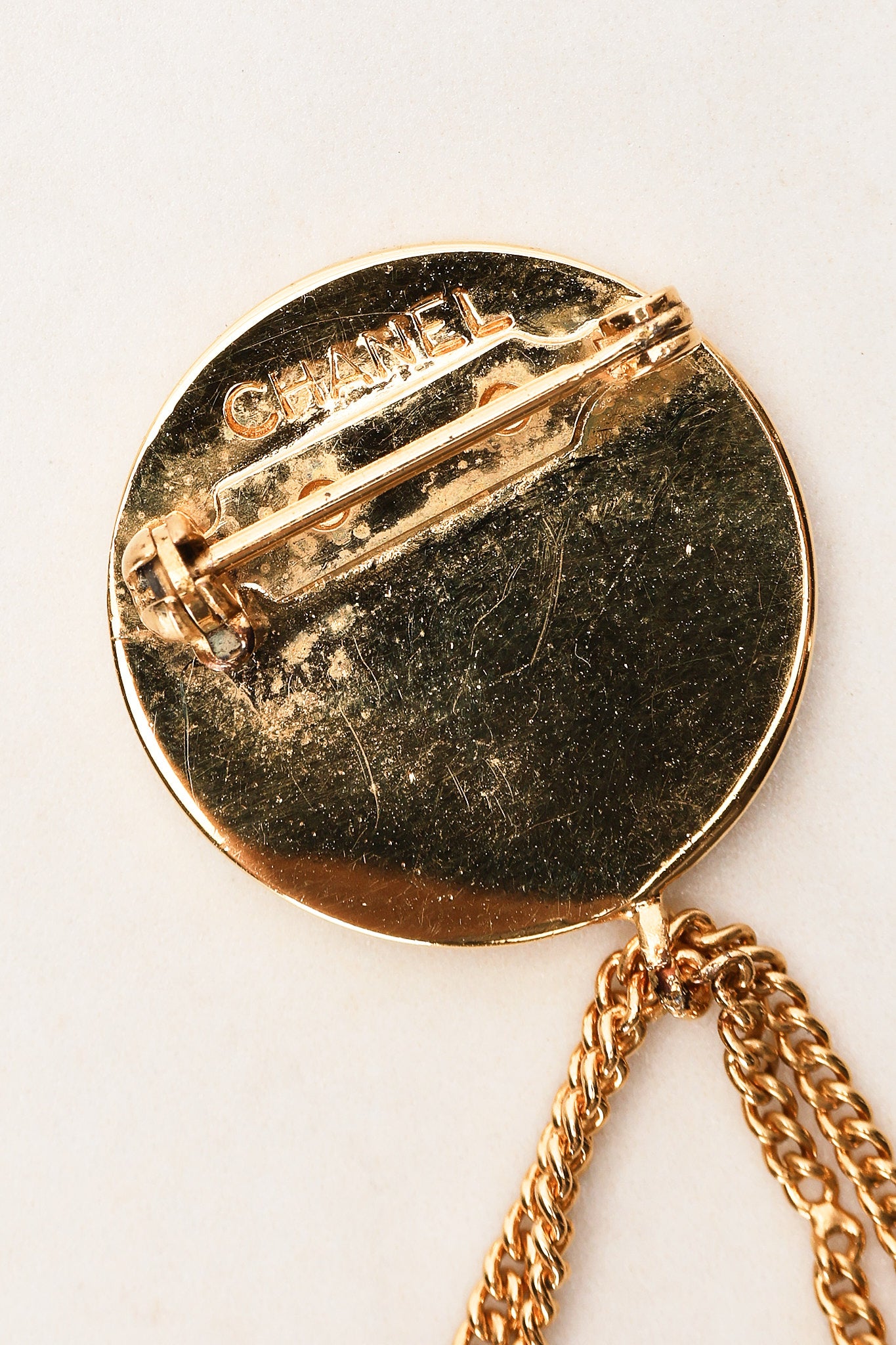 Chanel CC Flap and Coin Brooch 24K GP