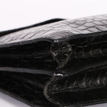Miu Miu Croc Embossed Turnlock Top Handle Bag