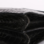 Miu Miu Croc Embossed Turnlock Top Handle Bag