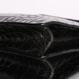 Miu Miu Croc Embossed Turnlock Top Handle Bag
