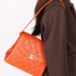Chanel Diana Shoulder Bag Burnt Orange Caviar SHW