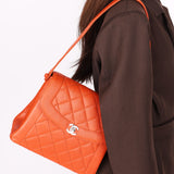 Chanel Diana Shoulder Bag Burnt Orange Caviar SHW