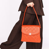 Chanel Diana Shoulder Bag Burnt Orange Caviar SHW