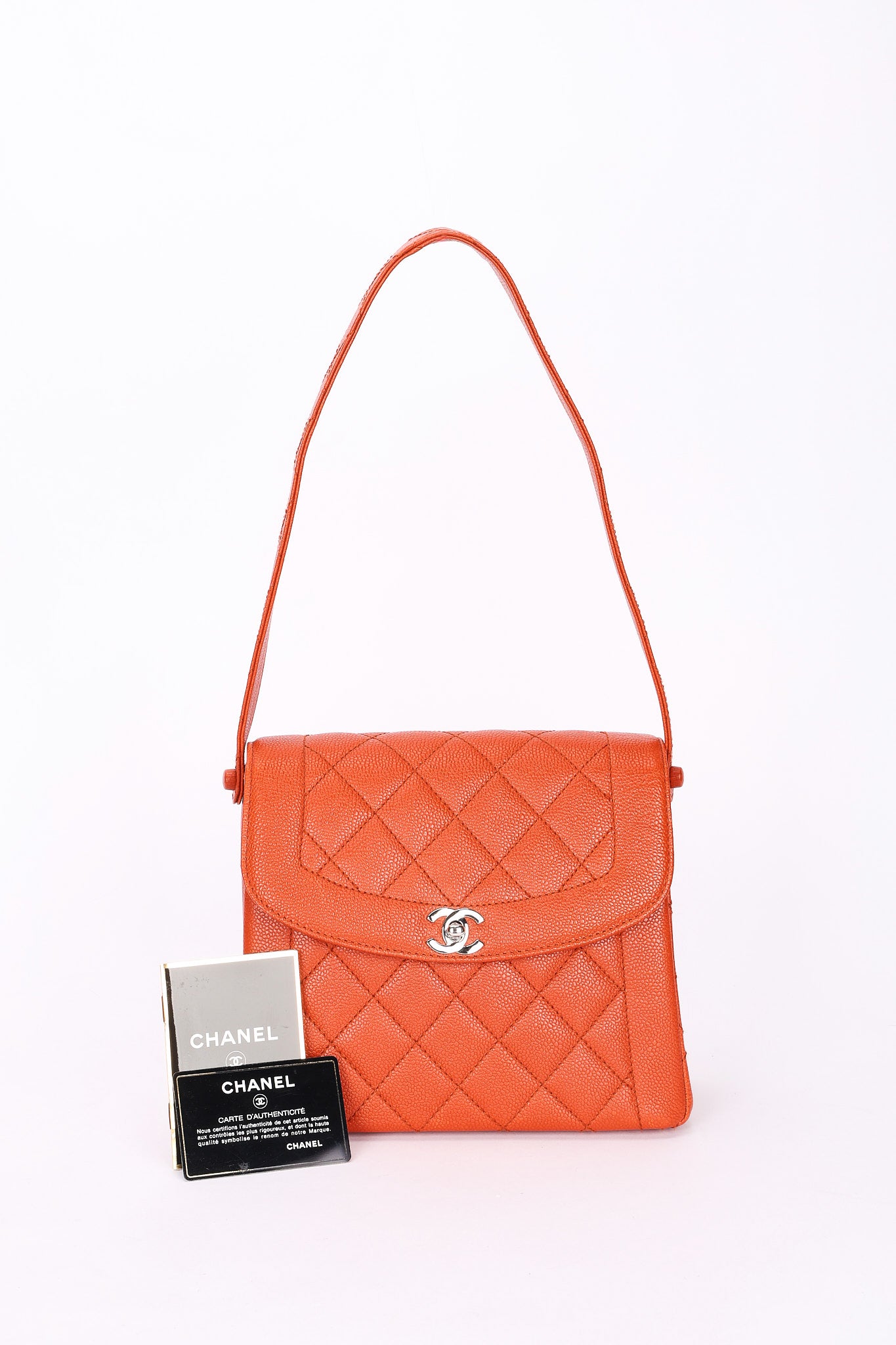 Chanel Diana Shoulder Bag Burnt Orange Caviar SHW