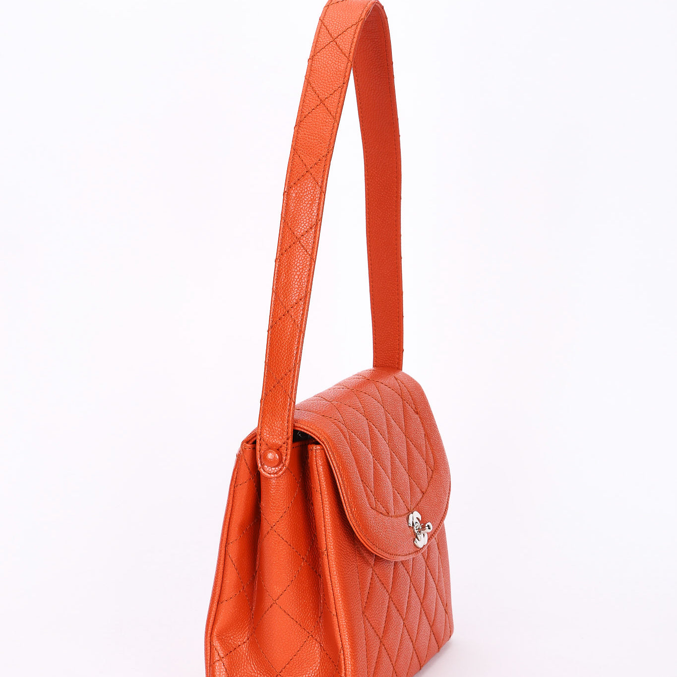 Chanel Diana Shoulder Bag Burnt Orange Caviar SHW