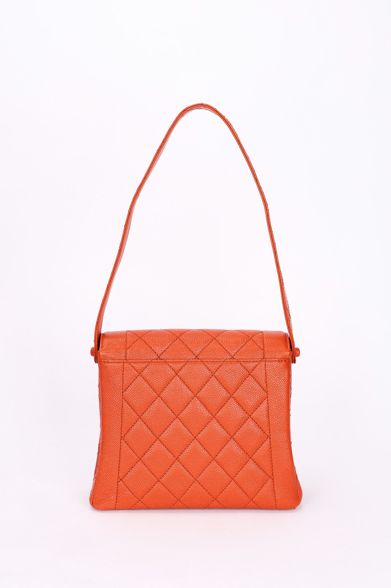 Chanel Diana Shoulder Bag Burnt Orange Caviar SHW