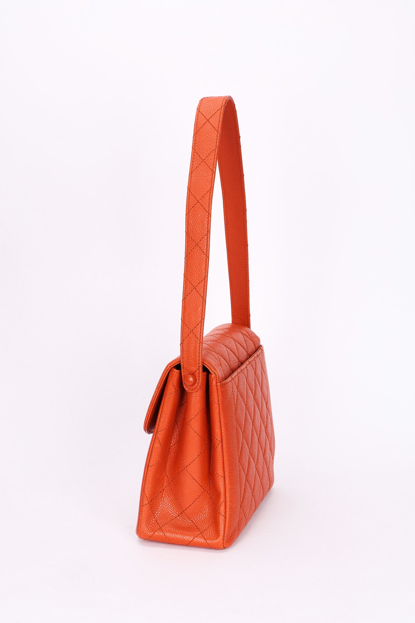 Chanel Diana Shoulder Bag Burnt Orange Caviar SHW