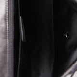 Chanel Single Flap Diamond Quilted Black Patent and Mesh SHW