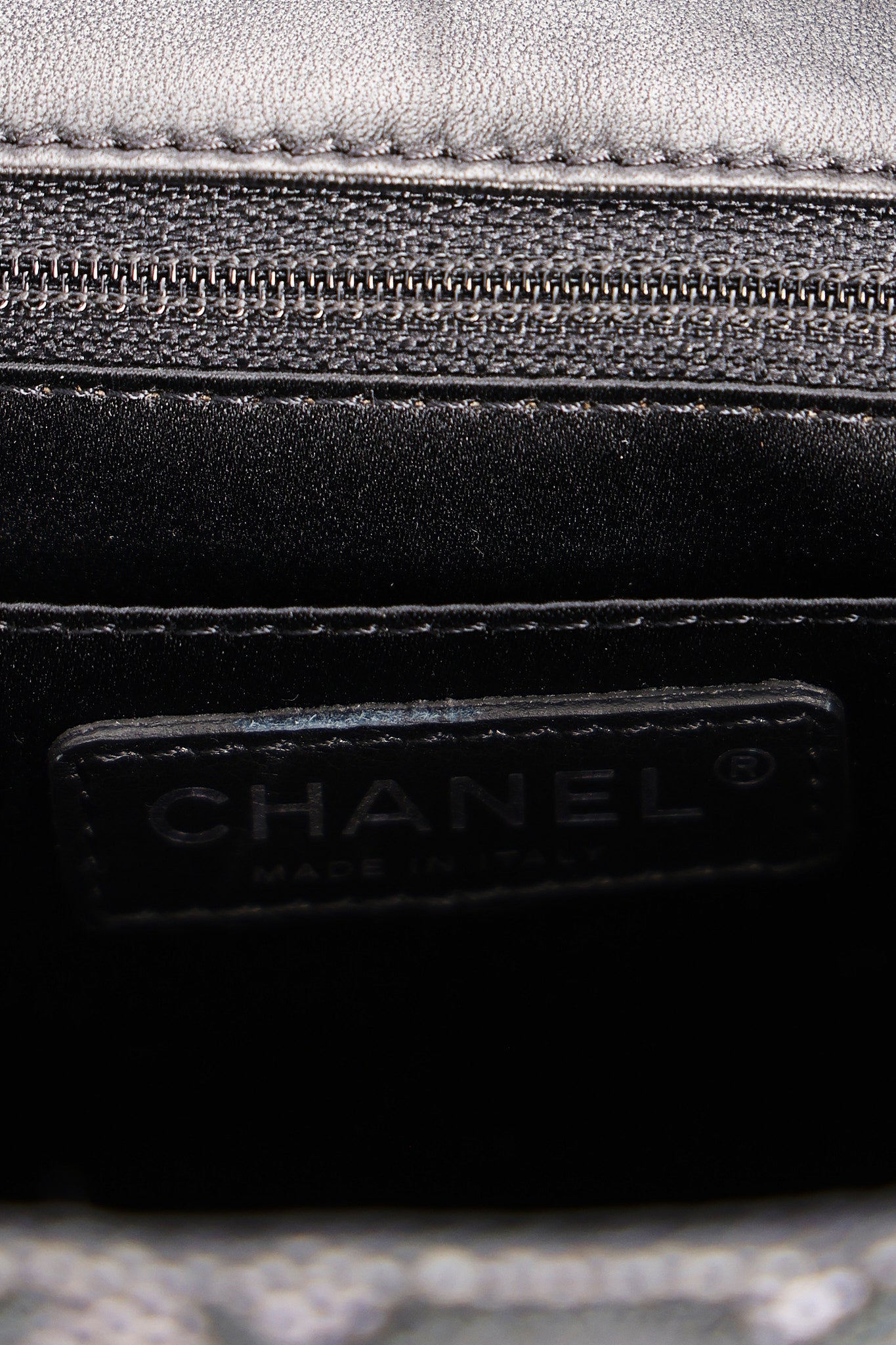 Chanel Single Flap Diamond Quilted Black Patent and Mesh SHW