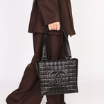 Chanel Chocolate Bar Tote Black Lambskin GHW