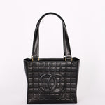 Chanel Chocolate Bar Tote Black Lambskin GHW