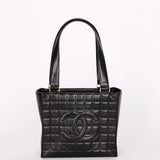 Chanel Chocolate Bar Tote Black Lambskin GHW