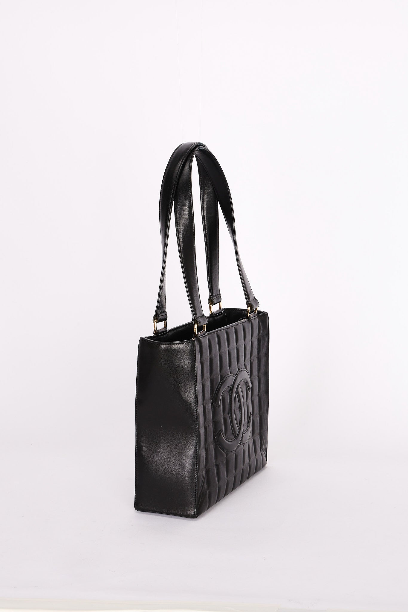 Chanel Chocolate Bar Tote Black Lambskin GHW