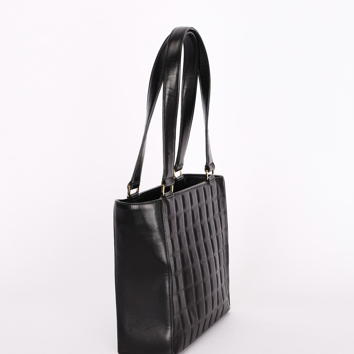 Chanel Chocolate Bar Tote Black Lambskin GHW