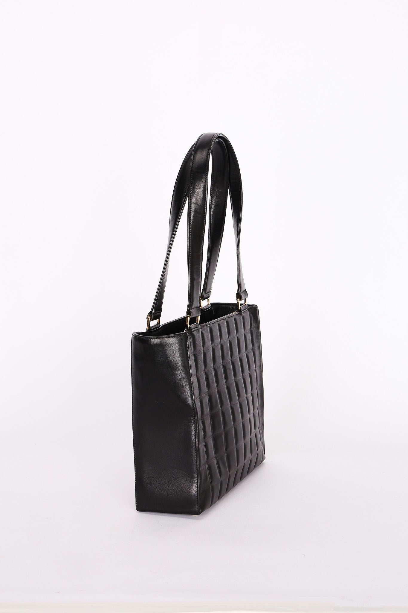 Chanel Chocolate Bar Tote Black Lambskin GHW