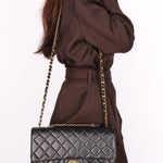 Chanel Jumbo Classic Single Flap Black Lambskin 24K GP