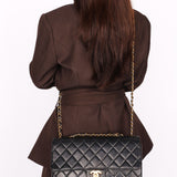 Chanel Jumbo Classic Single Flap Black Lambskin 24K GP