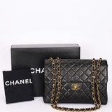 Chanel Jumbo Classic Single Flap Black Lambskin 24K GP