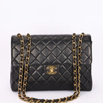 Chanel Jumbo Classic Single Flap Black Lambskin 24K GP