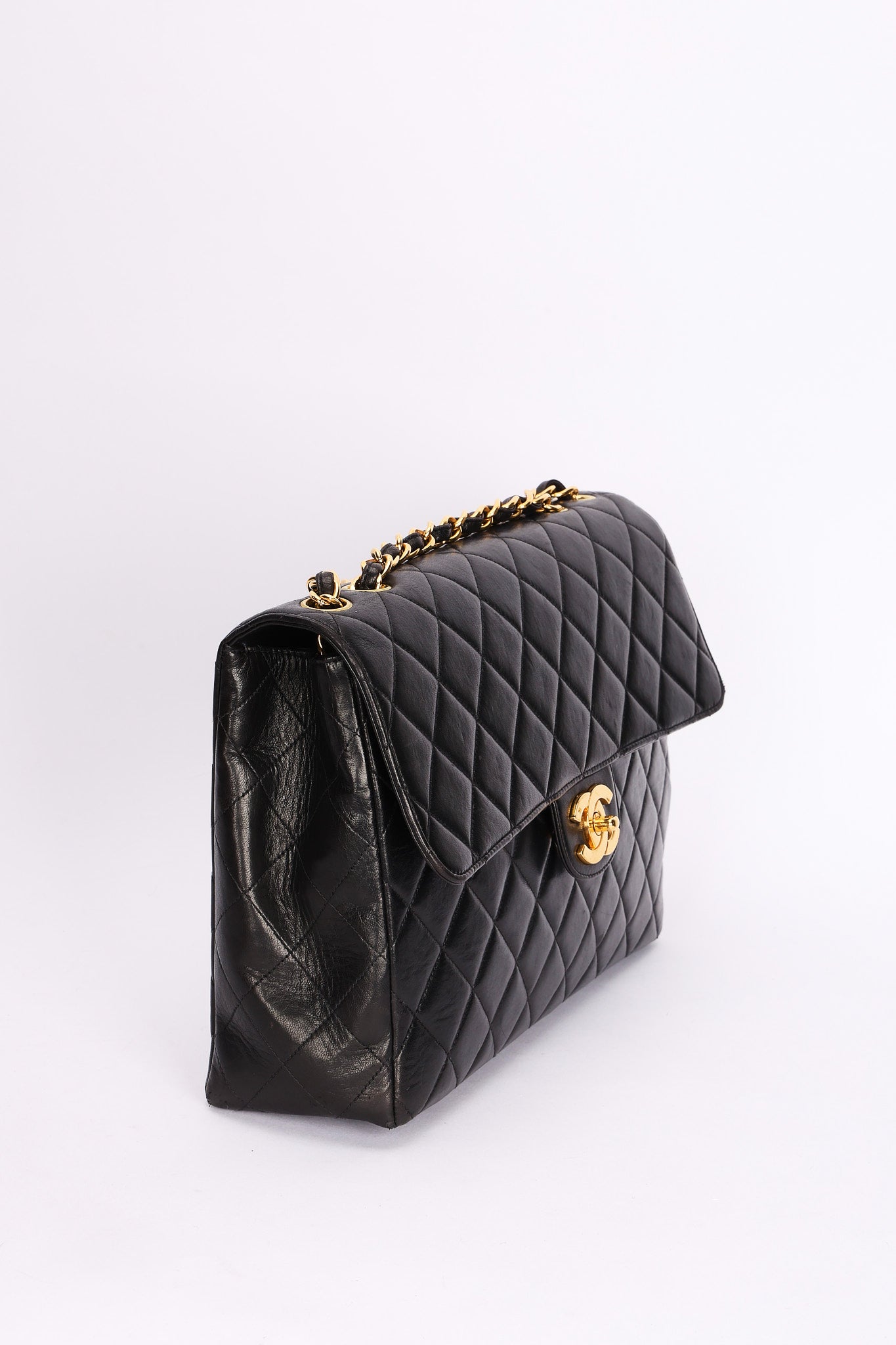 Chanel Jumbo Classic Single Flap Black Lambskin 24K GP