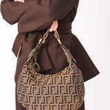Fendi Lurex Zucca Chef Chain Hobo