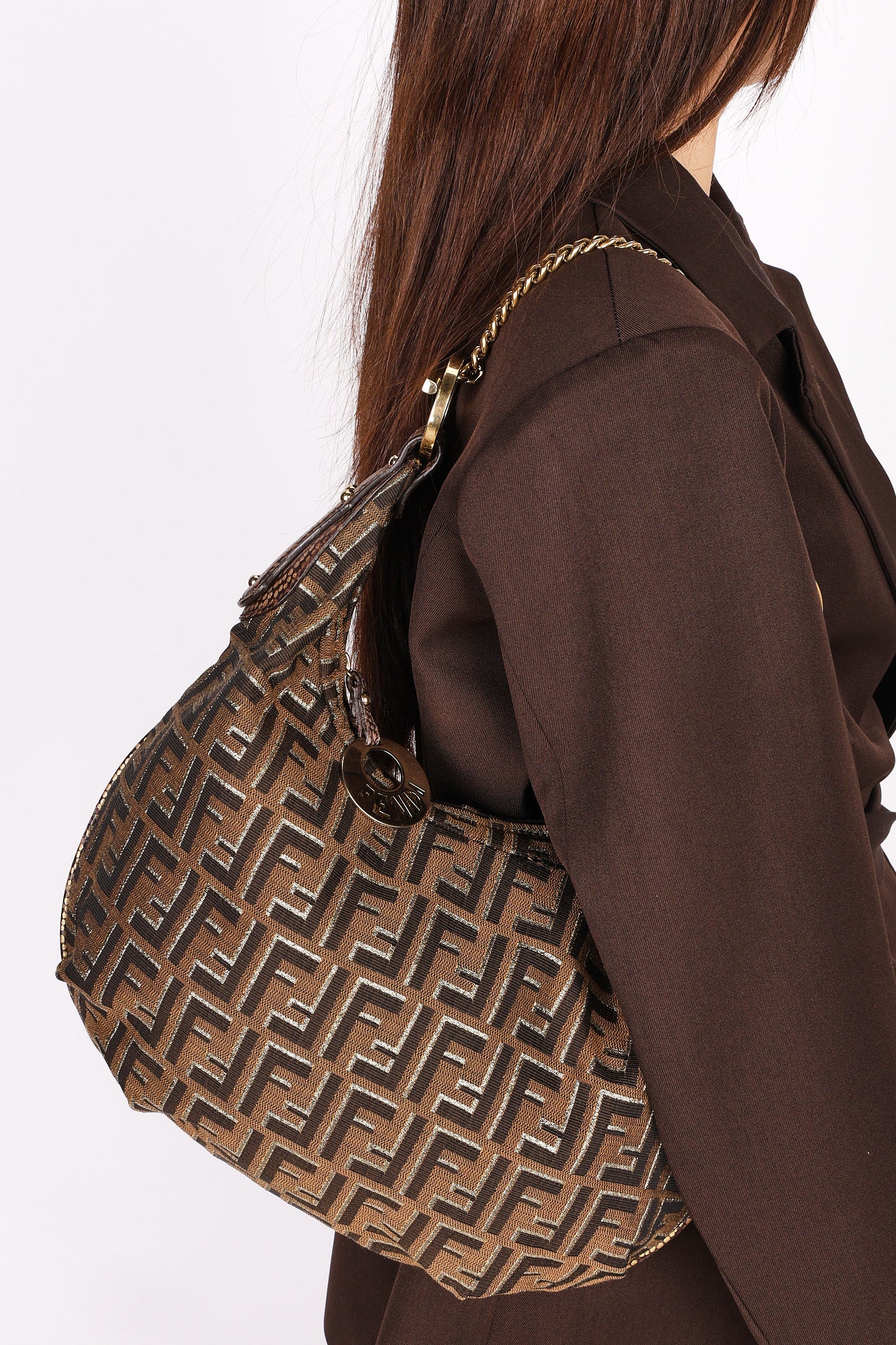 Fendi Zucca Chef Chain Hobo