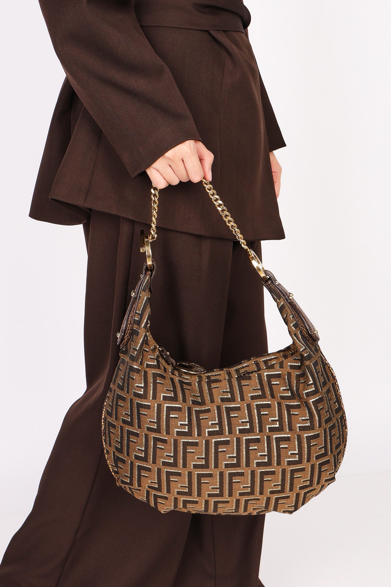 Fendi Zucca Chef Chain Hobo