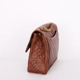 Chanel Maxi Classic Single Flap Brown Lambskin 24K GP