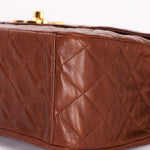 Chanel Maxi Classic Single Flap Brown Lambskin 24K GP