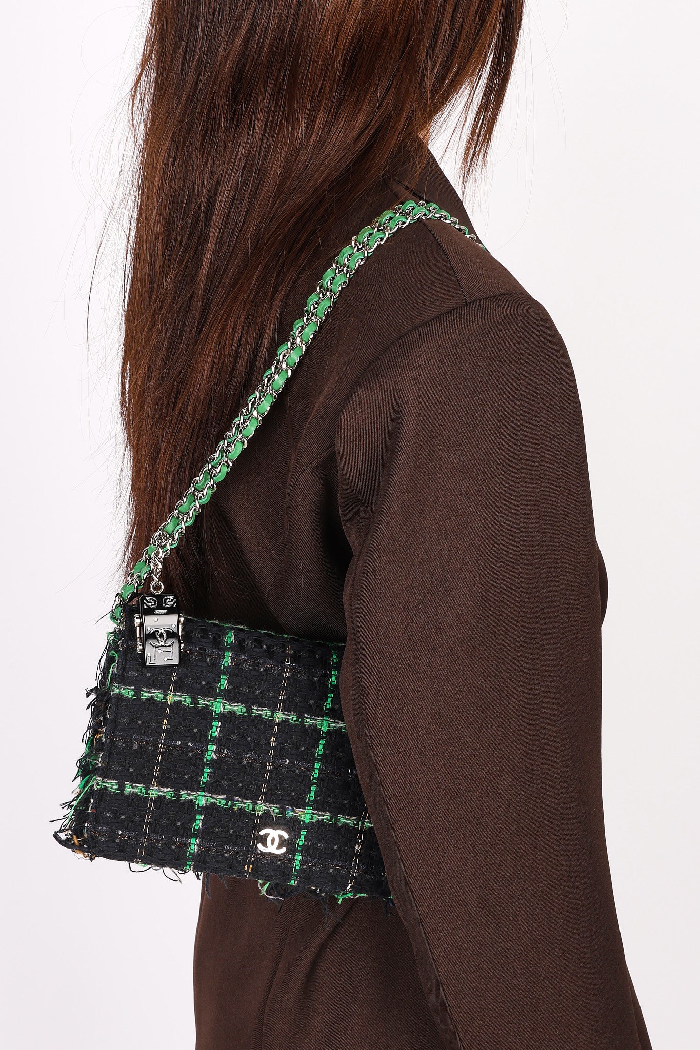 Chanel Tweed Wallet on Chain SHW