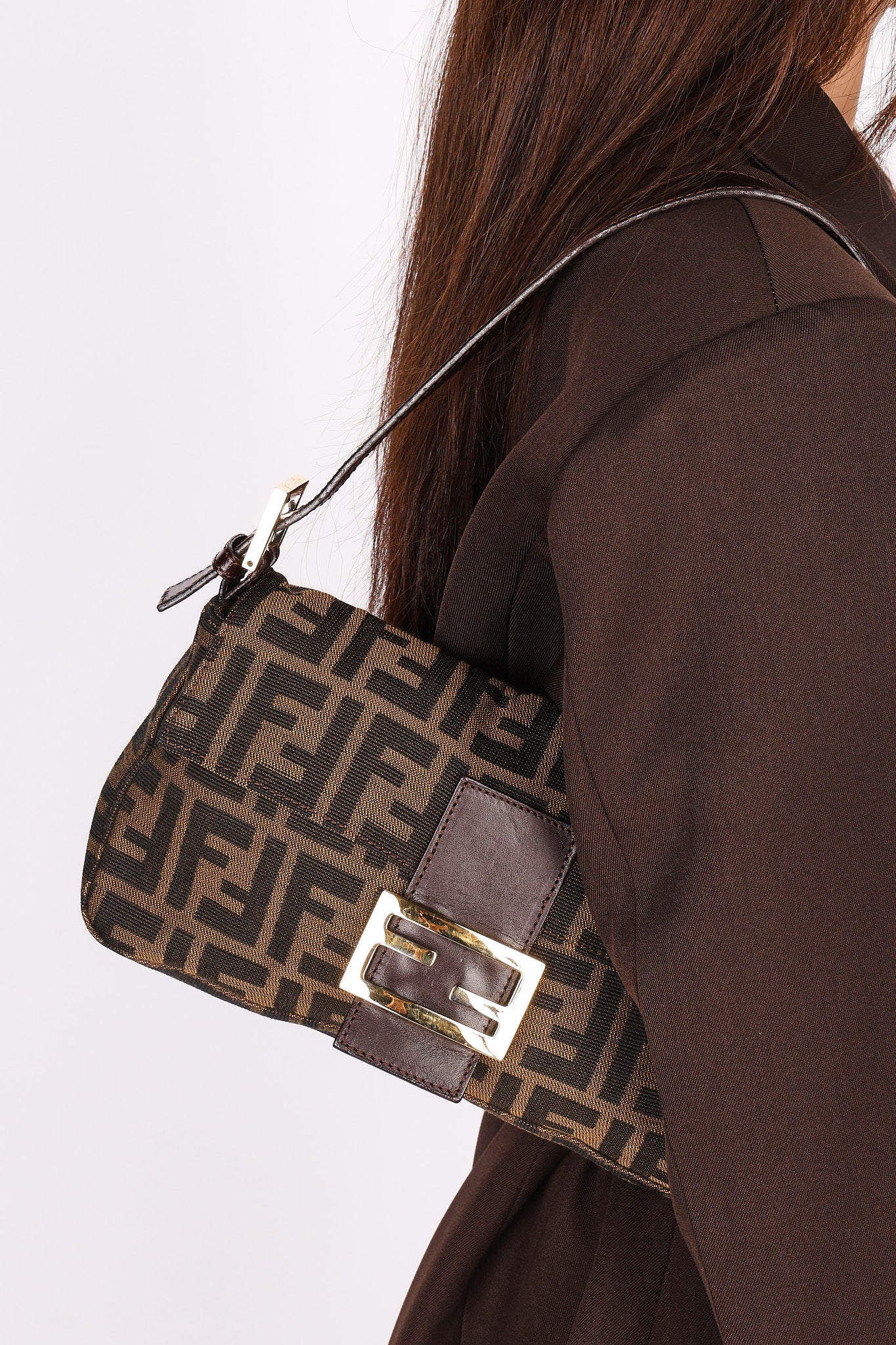 Fendi Zucca Baguette GHW
