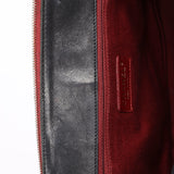 Chanel Embossed Camellia Whipstitch Shoulder Bag Black Calfskin AGHW