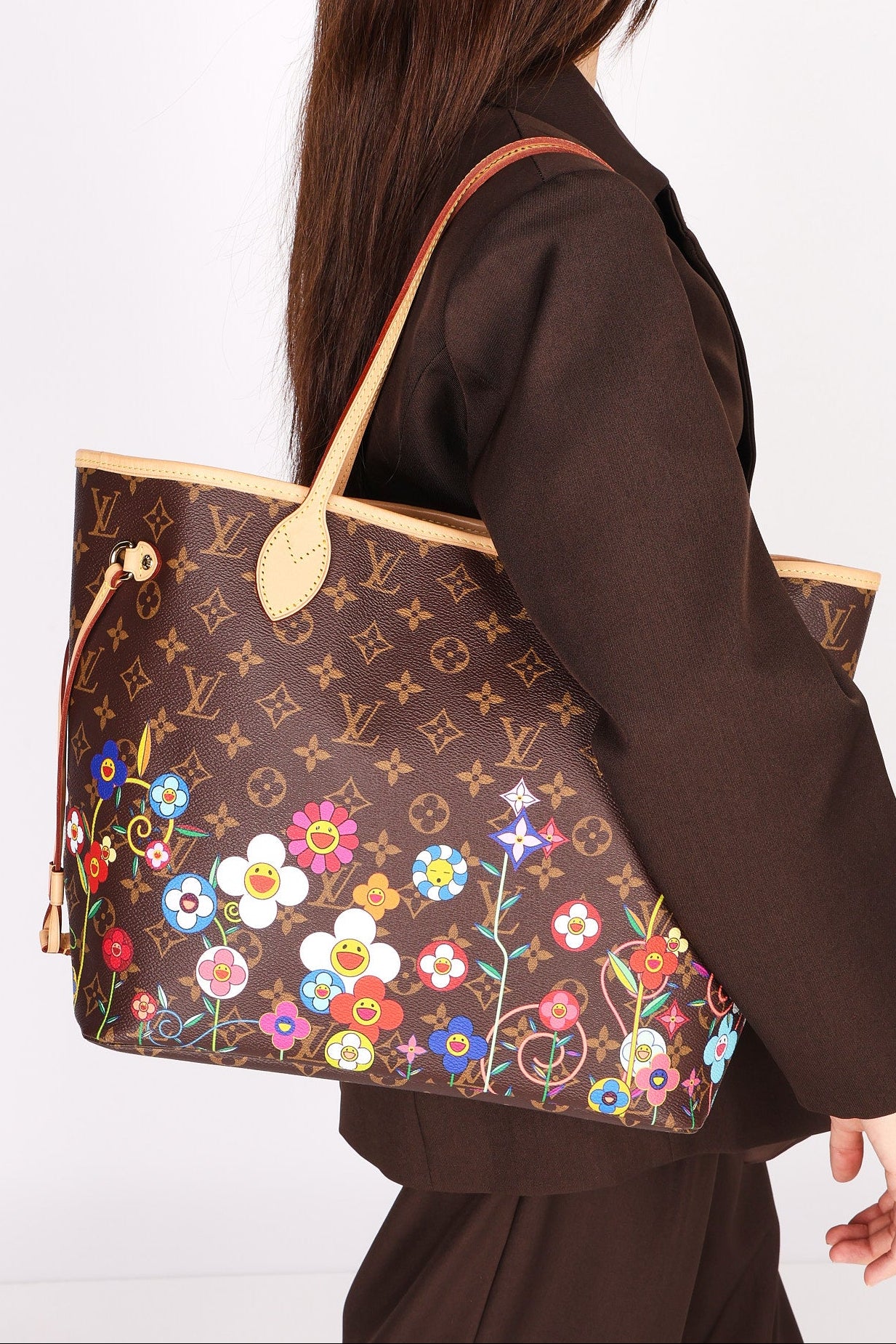 Louis Vuitton x Takashi Murakami Monogram Flowers Neverfull MM