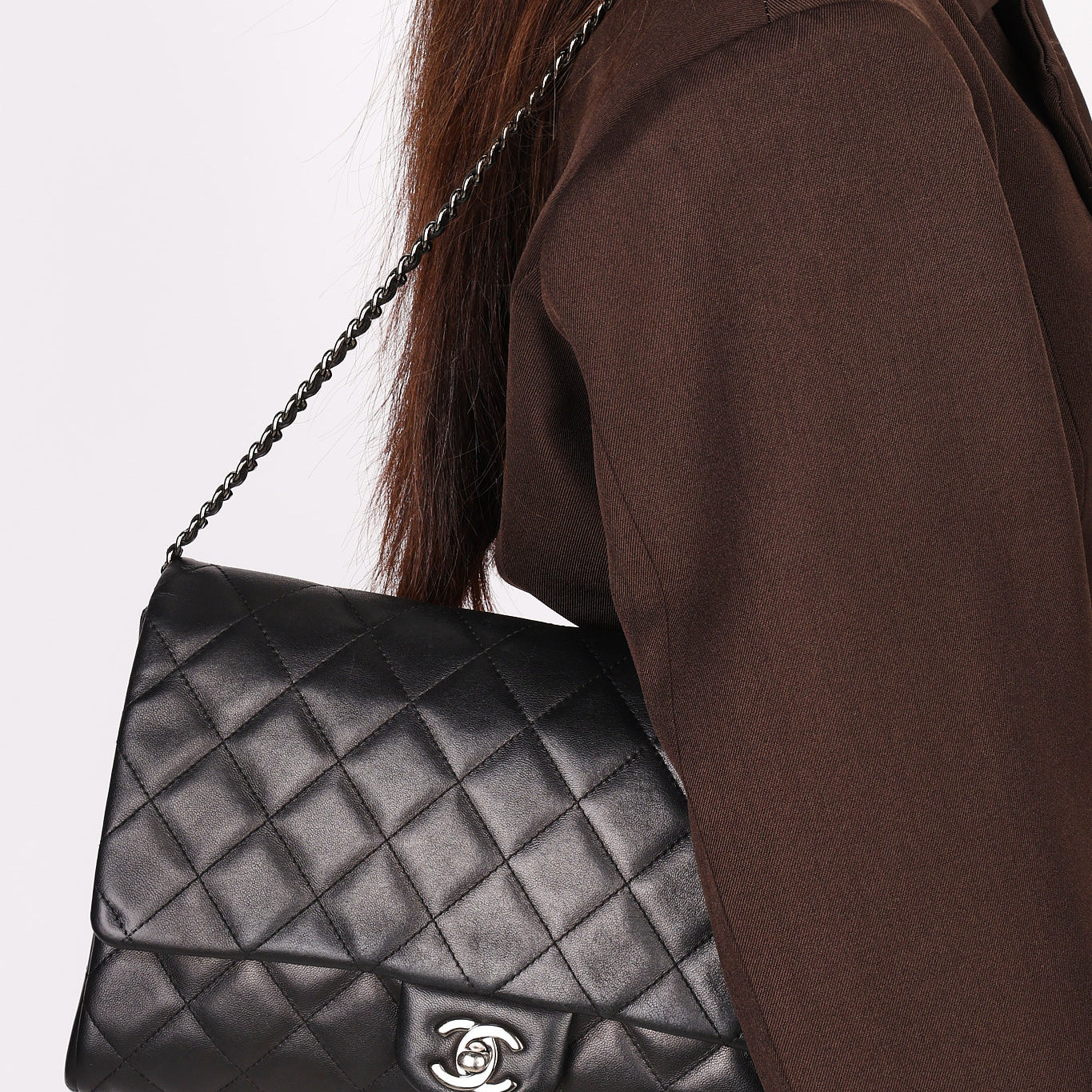 Chanel New Clutch with Chain Black Calfskin DSHW