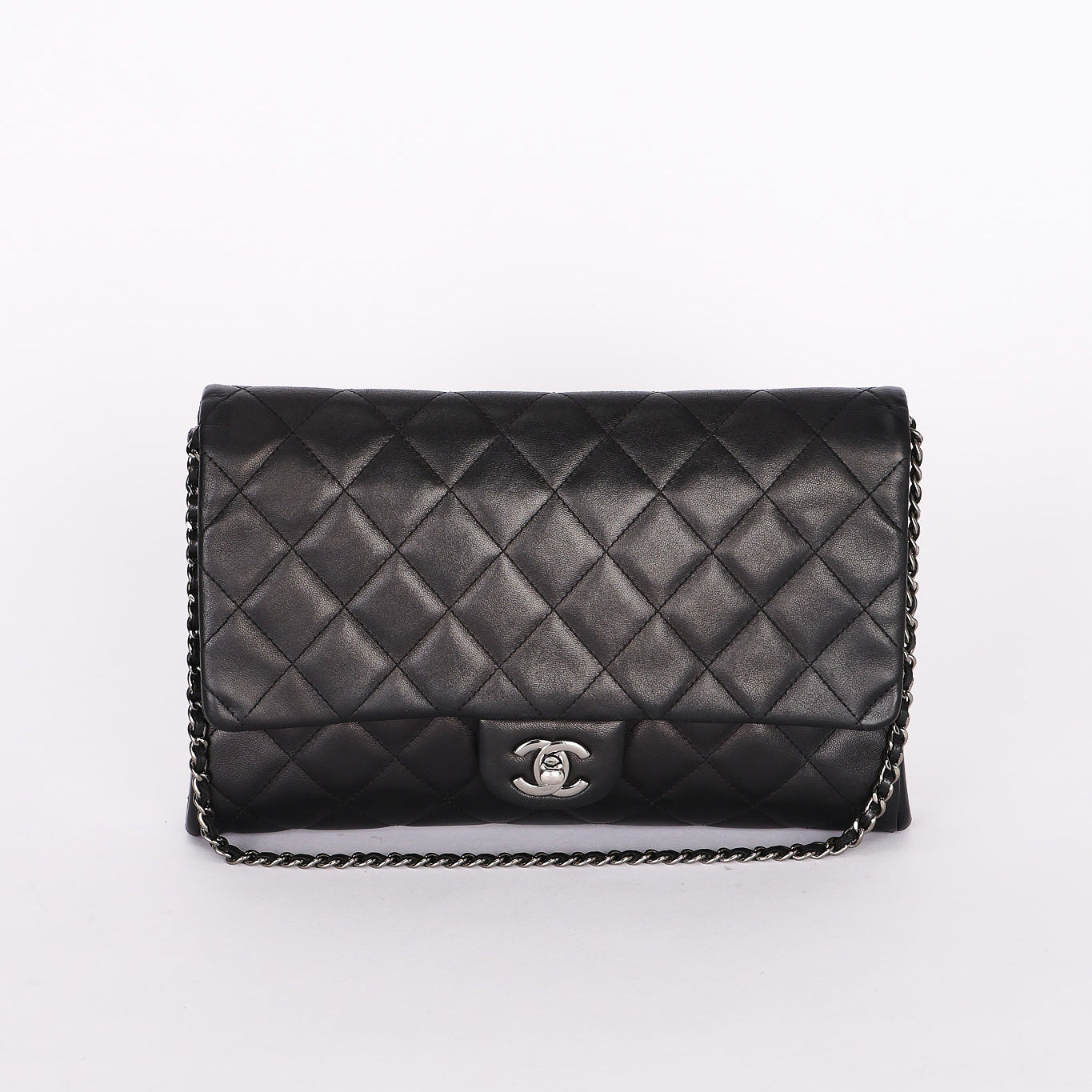 Chanel New Clutch with Chain Black Calfskin DSHW