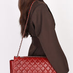 Chanel Single Flap Red Calfskin SHW